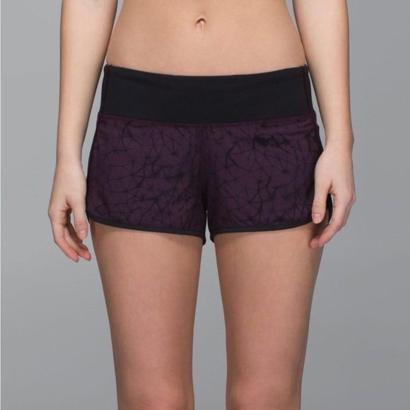 Lululemon Run: Speed Short *4-way Stretch in Star Crushed Black Cherry - Picture 2 of 10
